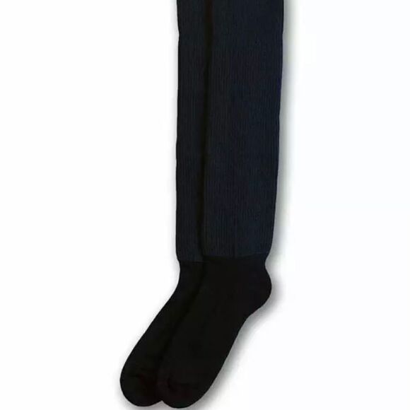 Vintage NEW American Apparel Thigh High Thick Socks Black White Stripes rare y2k - Picture 6 of 6